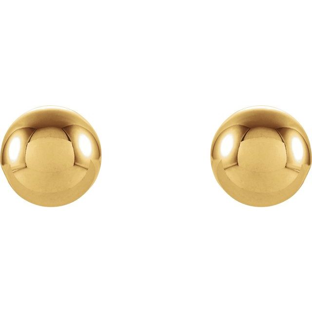14K Yellow 3 mm Ball Stud Earrings