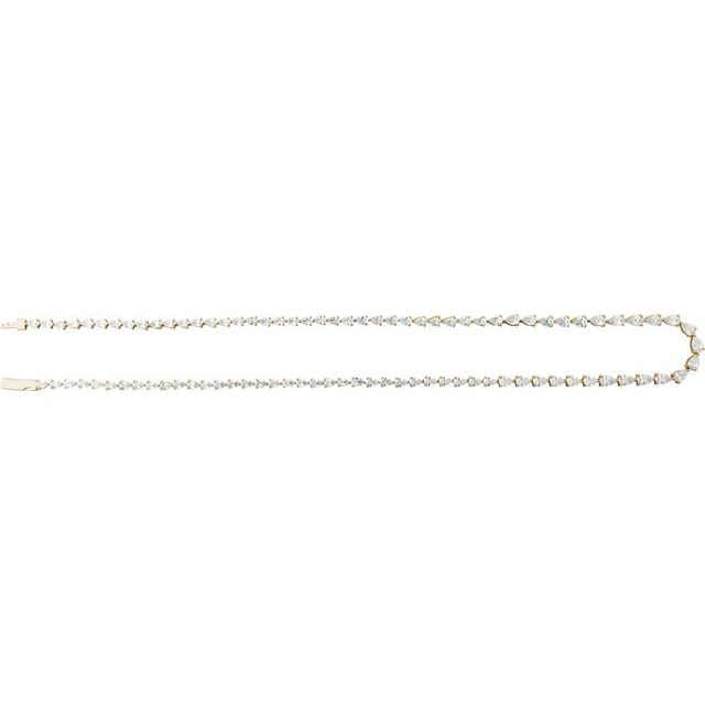 14K Yellow 10 CTW Lab-Grown Diamond Line 16' Necklace