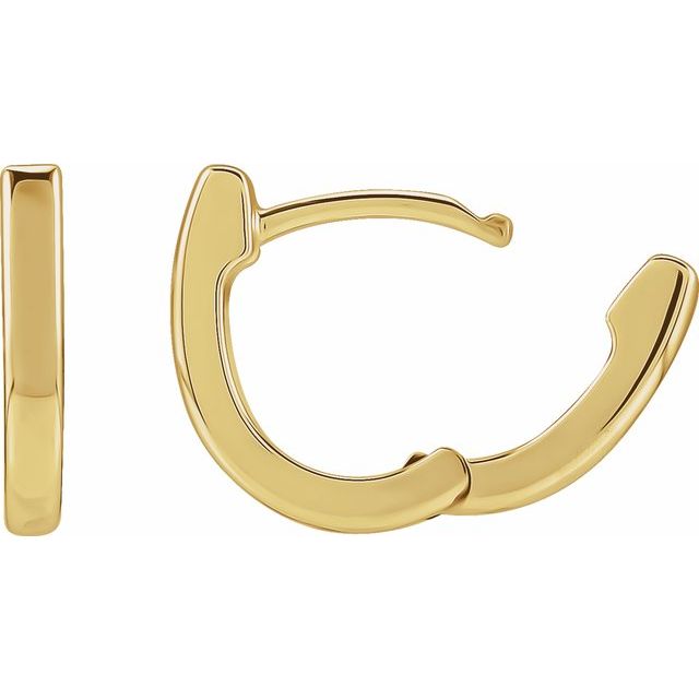 14K Yellow 14.5 mm Hinged Hoop Earring