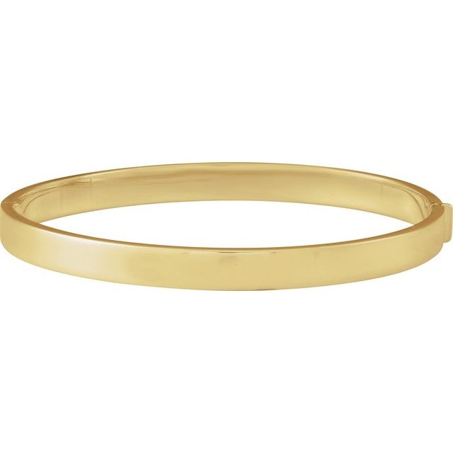 14K Yellow Hinged 7' Bangle Bracelet
