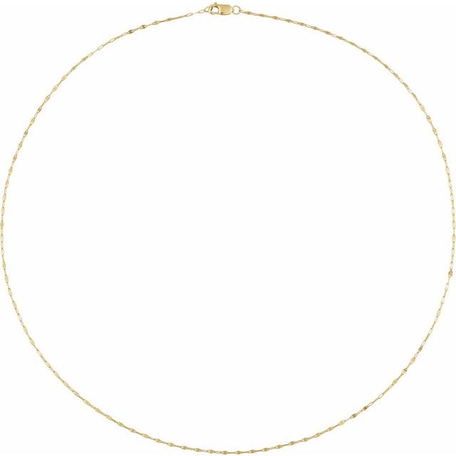 14K Yellow 1.5 mm Keyhole 20' Chain