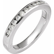14K White 3/8 CTW Natural Diamond CLIQ® Hinged Adjustable Anniversary Band Size 7