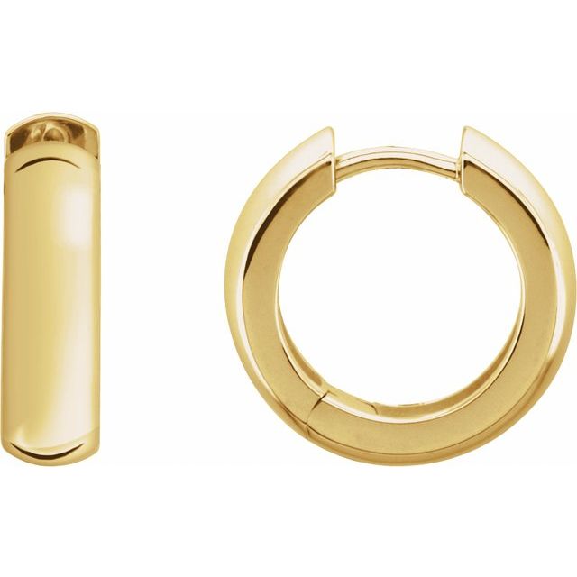 14K Yellow 16 mm Hinged Hoop Single Earring