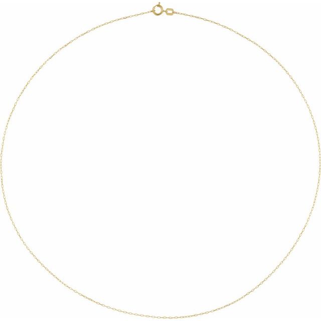 14K Yellow .85 mm Diamond Cut Paperclip-Style Forzentina 24' Chain