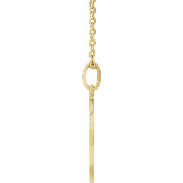 14K Yellow Engravable Basketball 16-18' Necklace