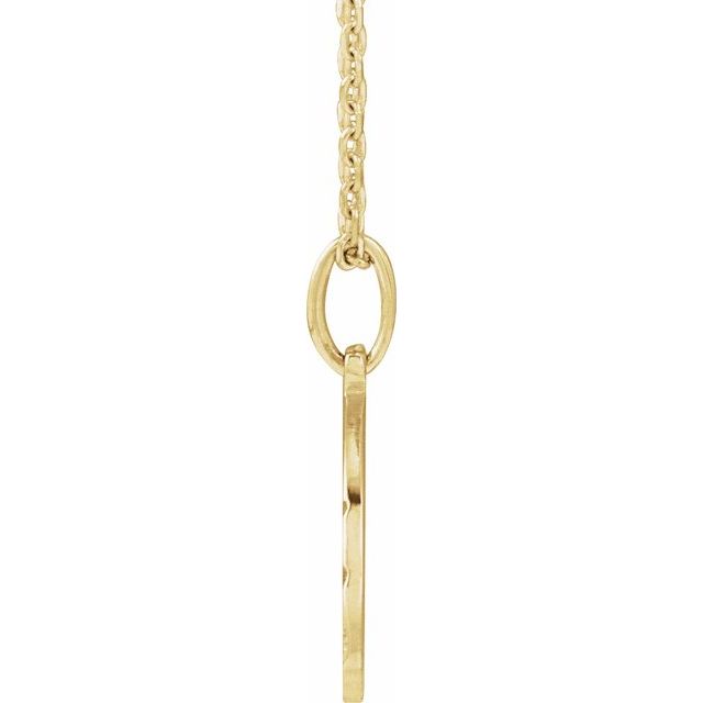 14K Yellow Engravable Football 16-18' Necklace