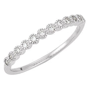14K White 1/6 CTW Natural Diamond Anniversary Band Size 7