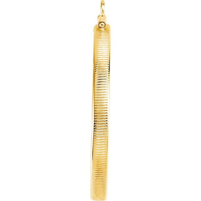 14K Yellow Coin Frame Bezel Dangle for 38.2x2.8 mm Coin