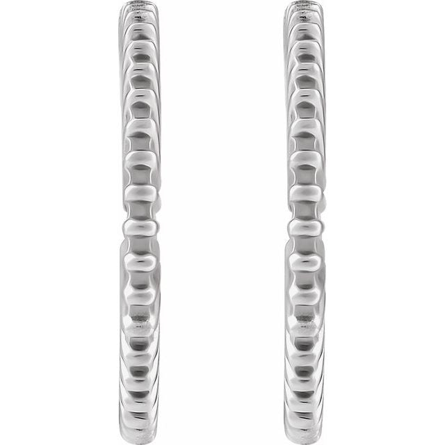 Sterling Silver Starburst 16 mm Hoop Earrings