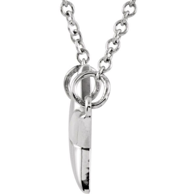 14K White Star 18' Necklace