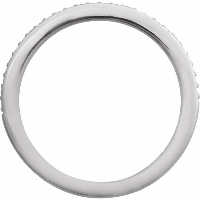 14K White 1/10 CTW Natural Diamond Band
