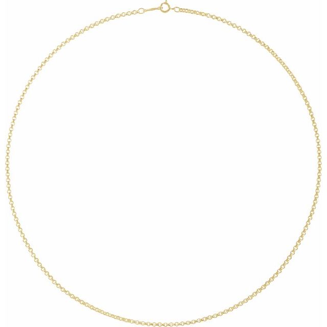 14K Yellow 2 mm Rolo 18' Chain