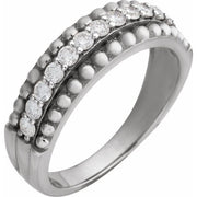 14K White 1/2 CTW Natural Diamond Band