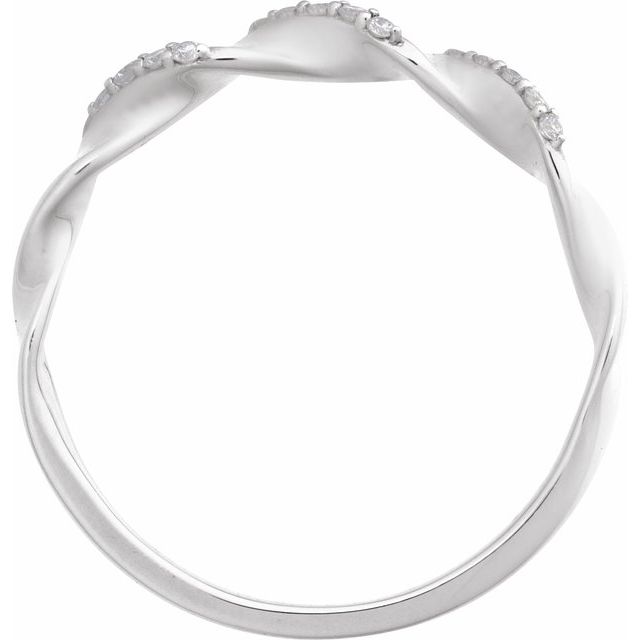 14K White .08 CTW Lab-Grown Diamond Anniversary Band