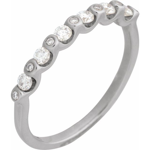 14K White 1/3 CTW Natural Diamond Anniversary Band