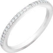 14K White 1/8 CTW Natural Diamond Matching Band