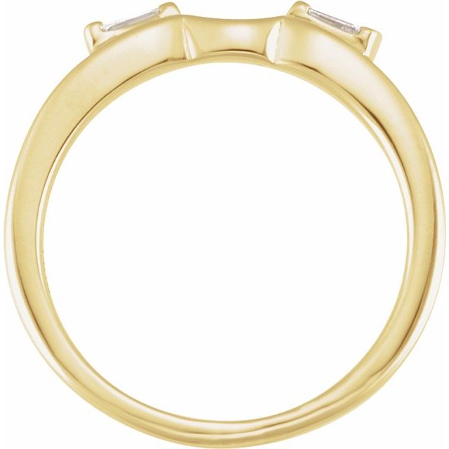14k Yellow 1/10 Ctw Natural Diamond Wrap-style Enhancer Ring