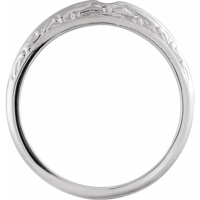 14K White Band for 5.8 mm Round Ring