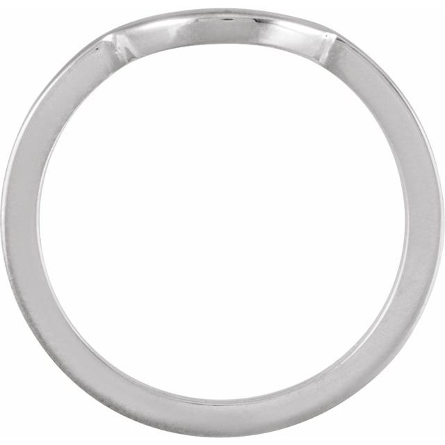 14K White Band for 6.5 mm Round Ring
