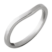 14K White Band for 6x6 mm Square Ring