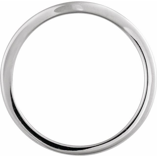 14K White Band for 6x6 mm Square Ring