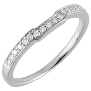 14K White 1/6 CTW Natural Diamond Band