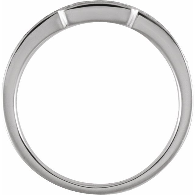 14K White 1/6 CTW Natural Diamond Band