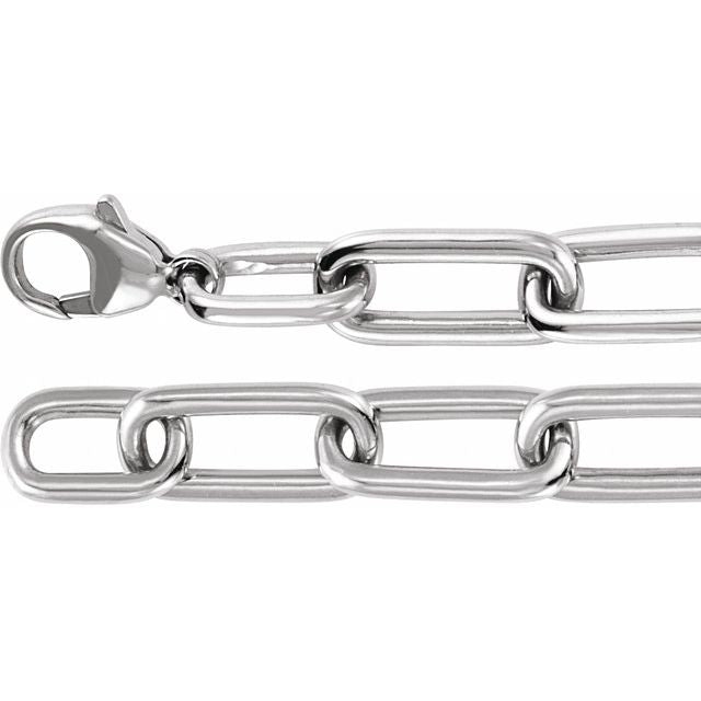 14k White 1 1/2 Ctw Lab-grown Diamond Paperclip-style 7' Bracelet