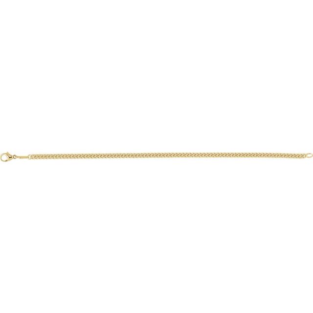 14K Yellow 3.4 mm Curb 8' Chain