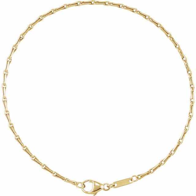 14K Yellow 1.5 mm Barleycorn 7' Chain