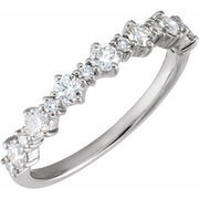 14K White 5/8 CTW Lab-Grown Diamond Matching Band