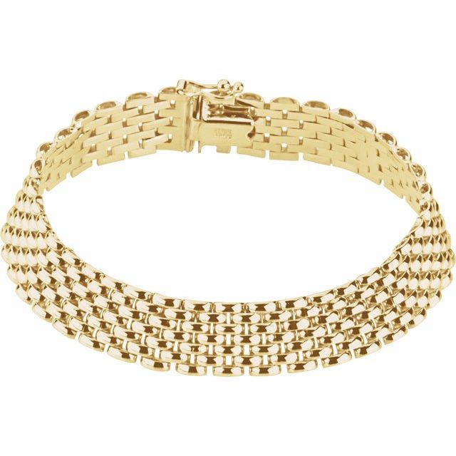 14K Yellow 10.25 mm Panther 7'  Chain