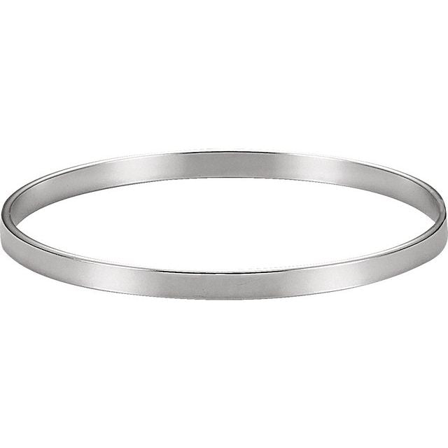 Sterling Silver 4.8 mm Bangle 8' Bracelet