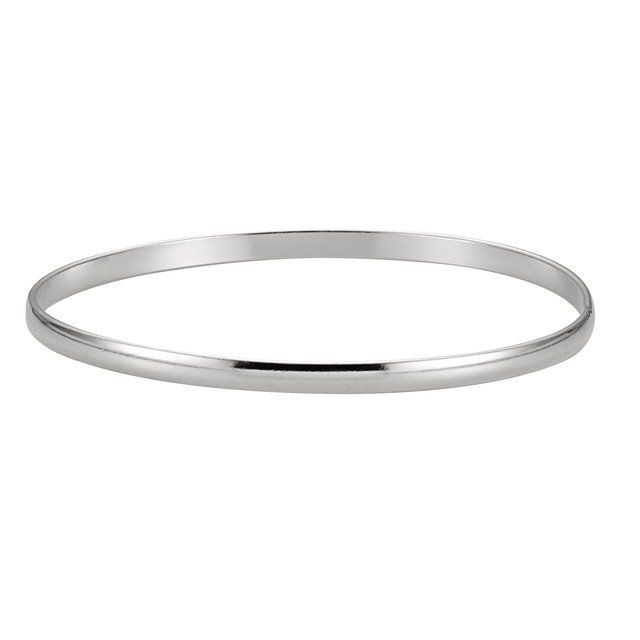 Sterling Silver 4 mm Bangle 8' Bracelet