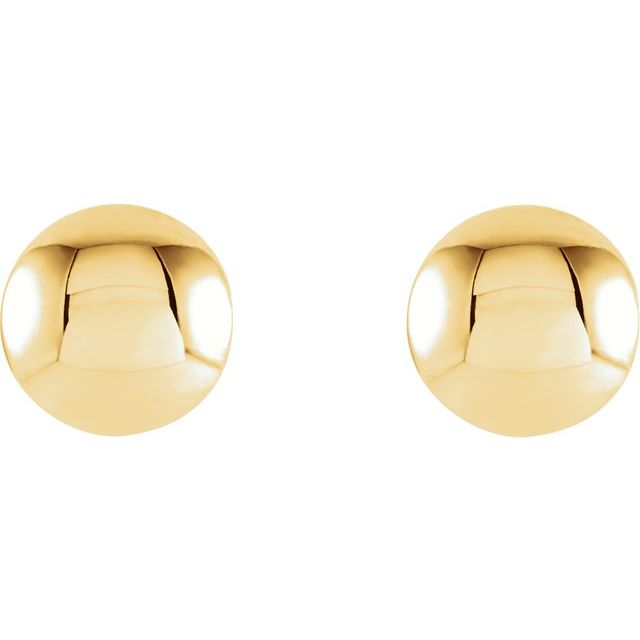 18k Yellow Circle Earrings
