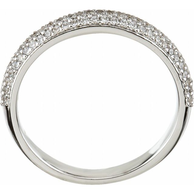 14K White 1/3 CTW Natural Diamond Band