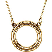 14K Yellow Circle 16' Necklace