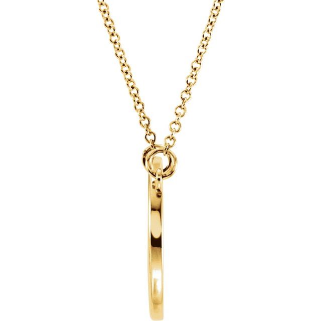 14K Yellow Circle 16' Necklace