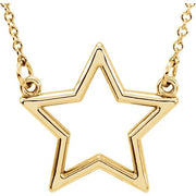 14K Yellow Star 16' Necklace