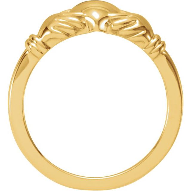 14K Yellow Claddagh Ring