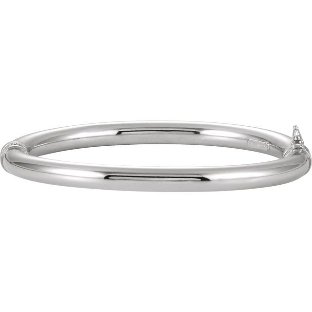 Sterling Silver 6 mm Hinged Bangle 7' Bracelet