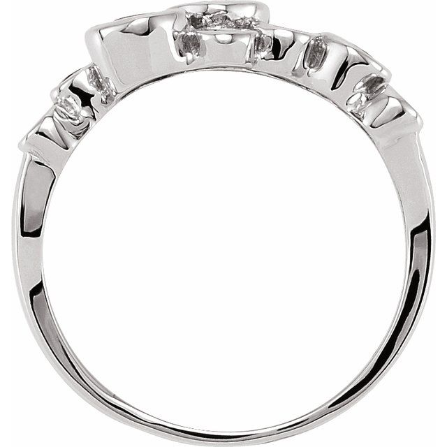 14K White Natural Blue Sapphire Ring