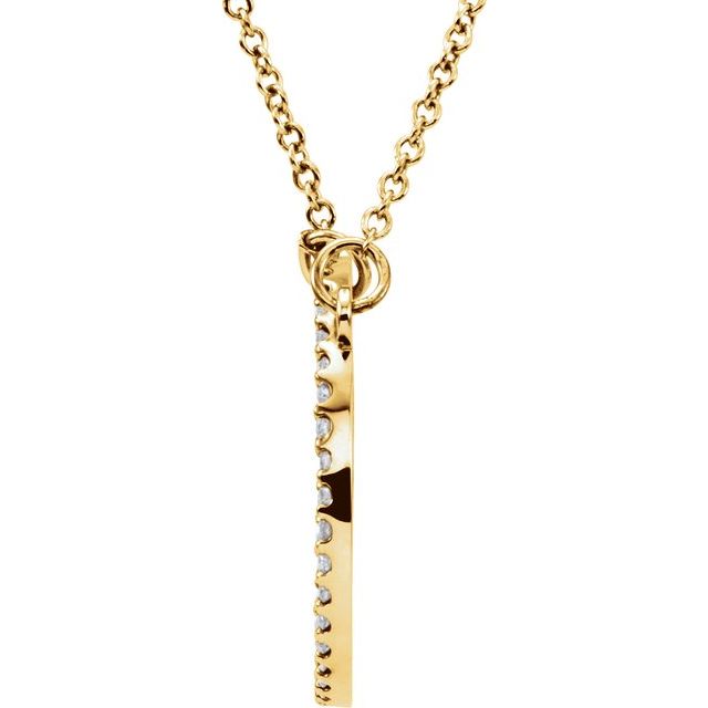 14K Yellow 1/5 CTW Lab-Grown Diamond Circle 16' Necklace