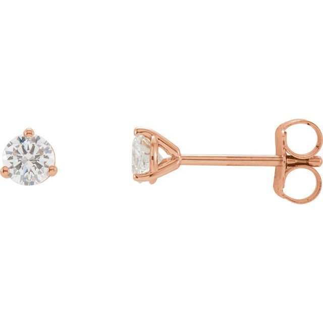 14K Rose 1/3 CTW Natural Diamond Stud Earrings
