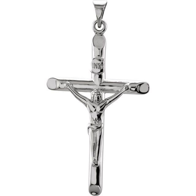 Sterling Silver 35x22 mm Crucifix Pendant