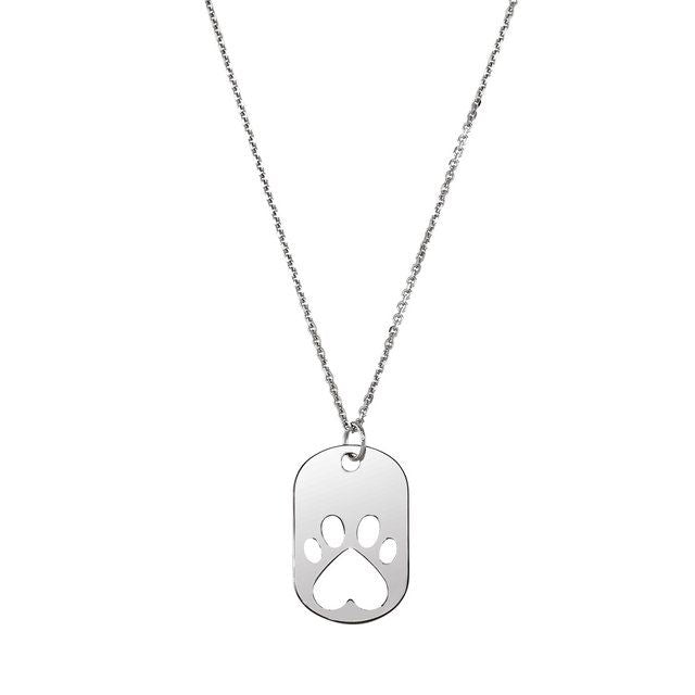 Sterling Silver Our Cause for Paws™ Dog Tag 18' Necklace