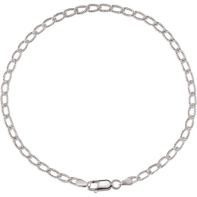 Sterling Silver 3 mm Curb 9.5' Chain