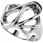 14K White Freeform Ring