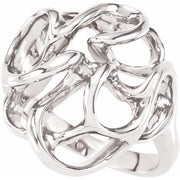 14K White Freeform Ring