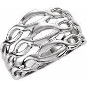 14K White Freeform Ring